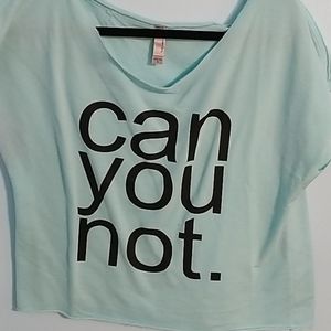 Blue graphic crop top